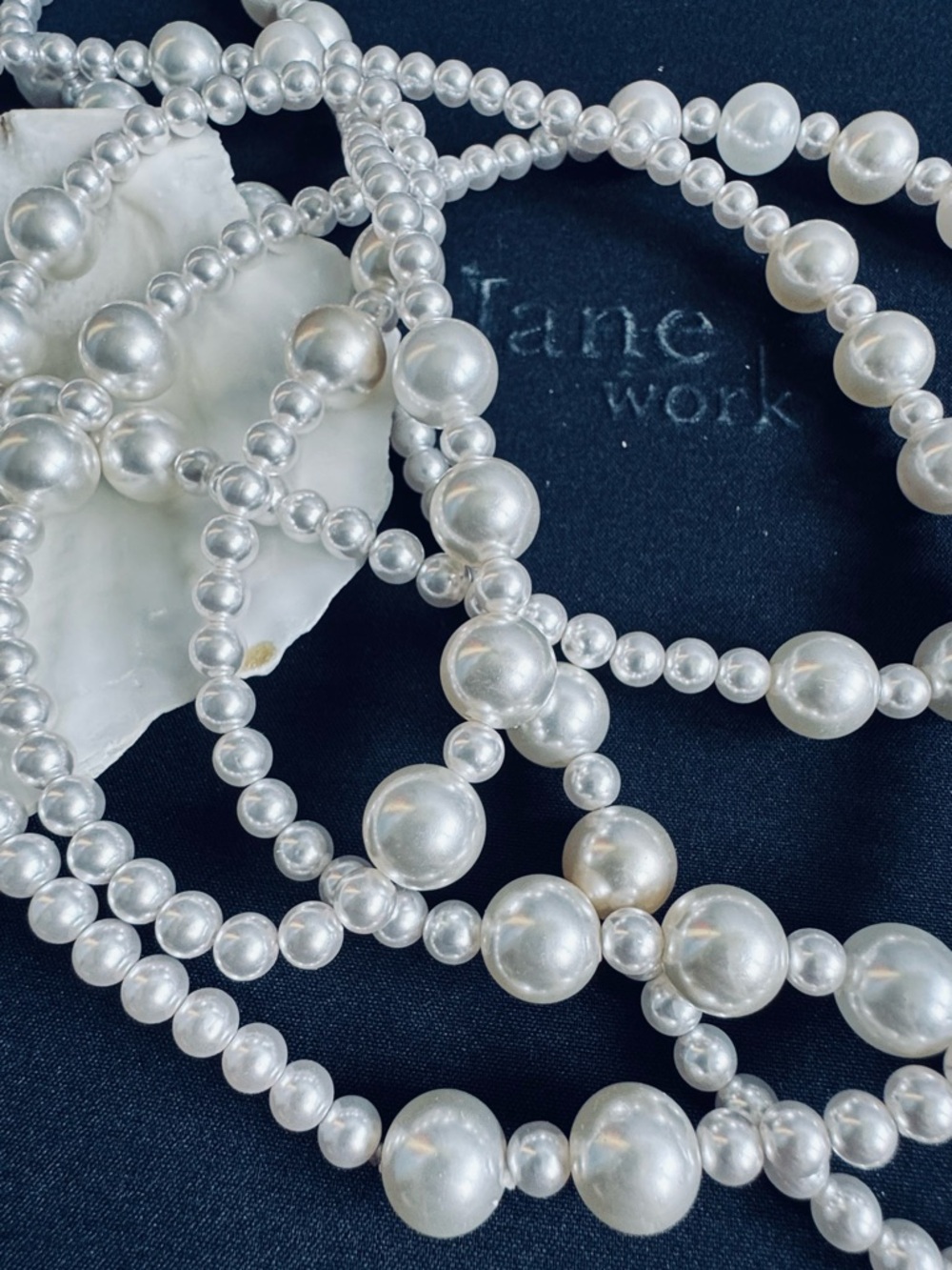 Pearl-Style Layered Necklace in White - Picture 4 of 6